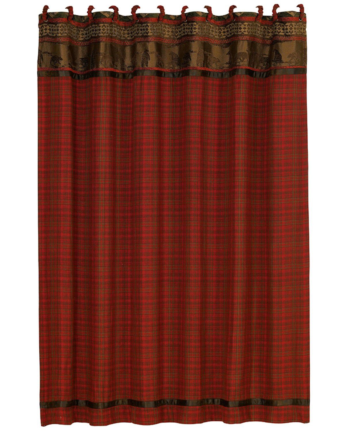 Image #1 - HiEnd Accents Cascade Lodge Shower Curtain, Multi, hi-res