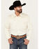Image #1 - Scully Men's Gunfighter Embroidery Long Sleeve Snap Western Shirt - 3X, Ivory, hi-res