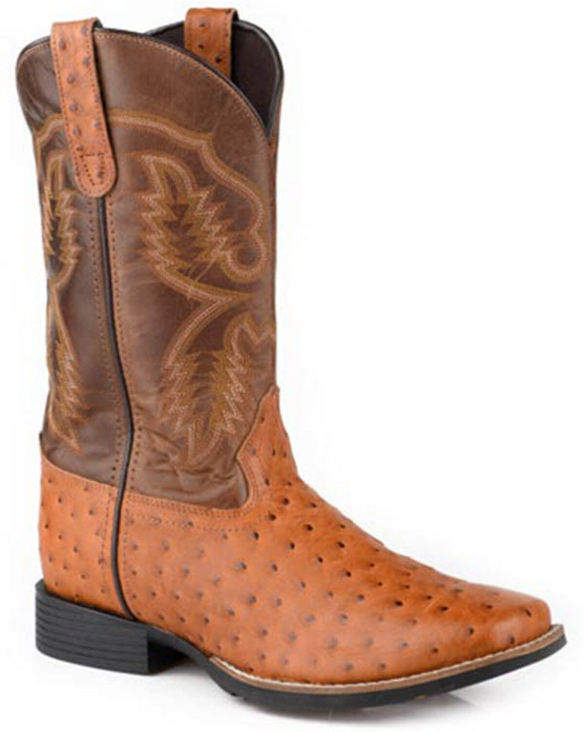 Image #1 - Roper Boys' Garza Western Boots - Broad Square Toe, Tan, hi-res