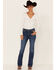 Image #1 - Wrangler Women's Aura Jennifer Dark Wash Bootcut Jeans, Blue, hi-res