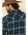 Image #5 - Resistol Men's Ombre Large Plaid Print Long Sleeve Western Snap Shirt, Blue, hi-res