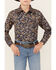 Image #3 - Cowboy Hardware Boys' Paisley Print Long Sleeve Snap Western Shirt, Navy, hi-res