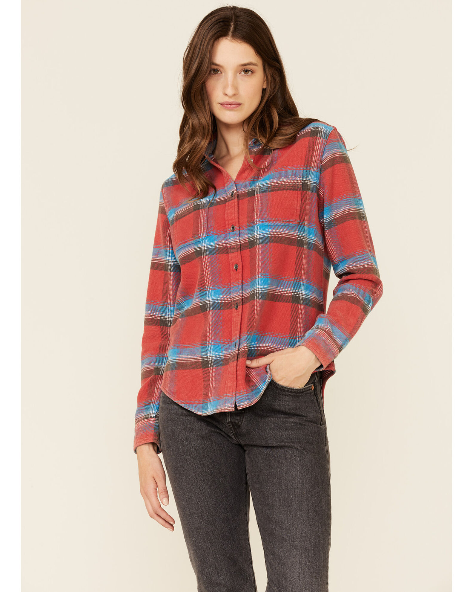 Red flannel shirt womens on sale