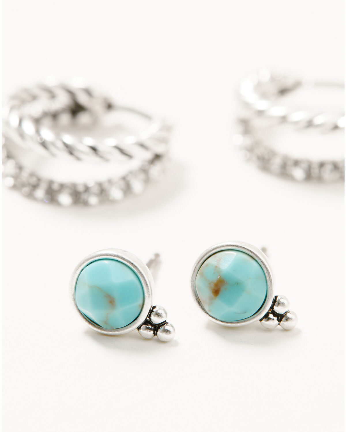 Image #3 - Lainey Wilson Women's Country Cool  Feather Earring Set - 3 Piece, Silver, hi-res