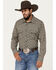 Image #1 - Rock & Roll Denim Men's Southwestern Print Vintage Long Sleeve Snap Western Shirt, Tan, hi-res