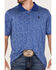 Image #3 - RANK 45® Men's Daylight Solid Short Sleeve Polo Shirt, Blue, hi-res