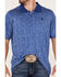 Image #3 - RANK 45® Men's Daylight Solid Short Sleeve Polo Shirt , Blue, hi-res