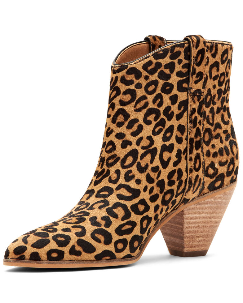 low leopard booties