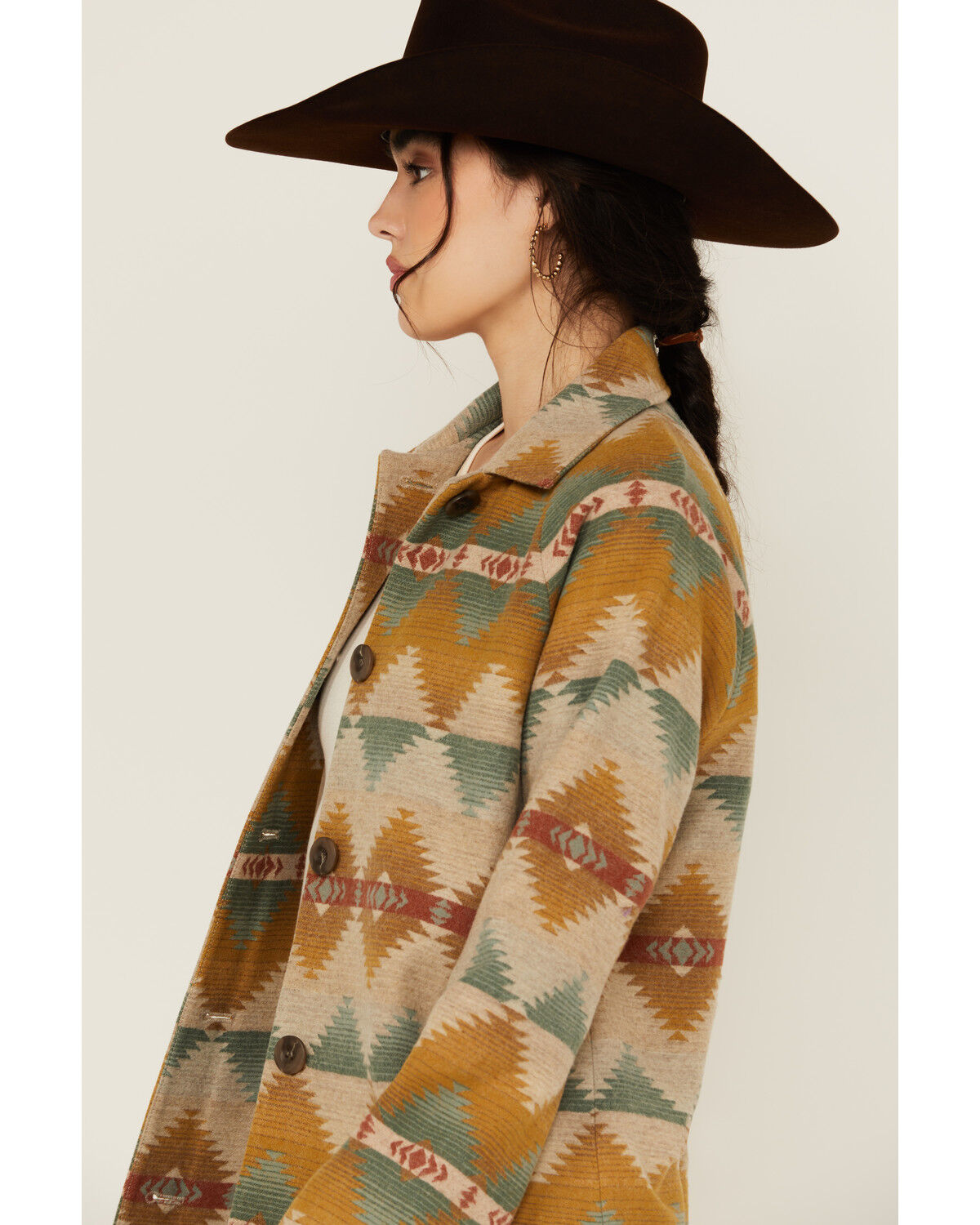 Image #2 - Pendleton Women's Printed Coat, Tan, hi-res
