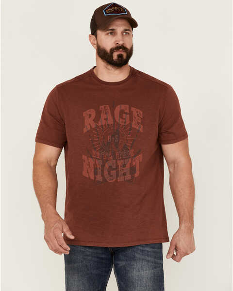 Image #1 - Brothers and Sons Men's Rage Campfire Slub Graphic Short Sleeve T-Shirt , Red, hi-res