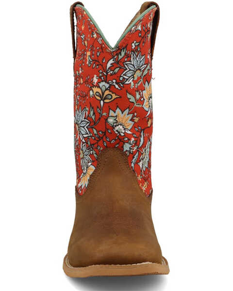Image #4 - Hooey by Twisted X Girls' Floral Western Boots - Broad Square Toe , Red, hi-res