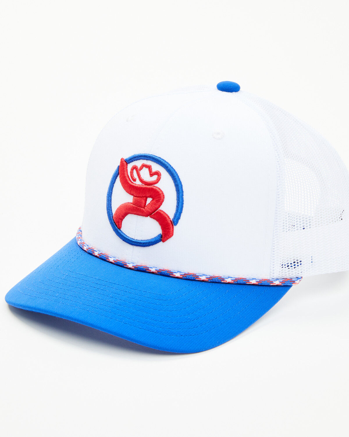 Image #1 - Hooey Men's Strap Logo Trucker Cap, White, hi-res