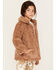 Image #2 - Urban Republic Little Girls' Faux Fur Long Coat , Brown, hi-res