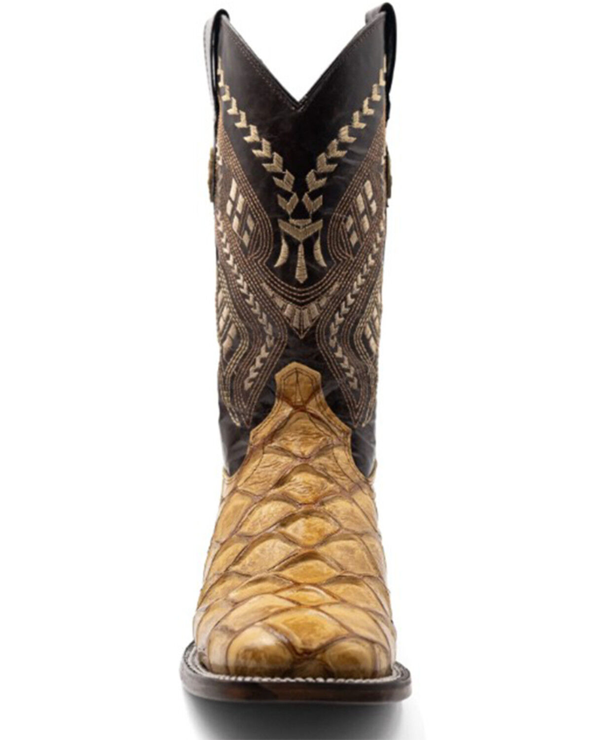 Image #4 - Ferrini Men's Bronco Pirarucu Print Western Boots - Broad Square Toe, Brown, hi-res