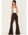 Image #3 - Shyanne Women's Mid Rise Super Flare Jeans, Dark Brown, hi-res