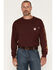 Image #1 - Carhartt Men's FR Force&reg; Loose Fit Lightweight Long Sleeve Pocket Work Shirt, Wine, hi-res