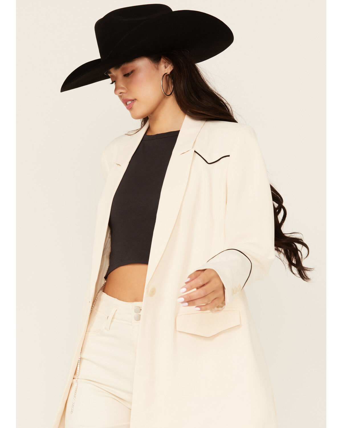 Image #2 - Ariat Women's Parton Blazer, Sand, hi-res