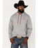 Hooey Men's Liberty Roper American Flag Hooded Sweatshirt, Grey, hi-res