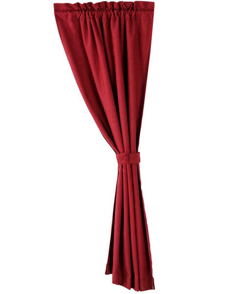 HiEnd Accents Red Textured Curtain, Red, hi-res