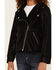 Image #3 - Urban Republic Little Girls' Bonded Moto Jacket - Youth, Black, hi-res