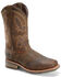 Image #1 - Double H Men's Ice Roper Waterproof Western Work Boots - Composite Toe, Brown, hi-res