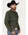 Moonshine Spirit Men's Limelight Paisley Print Long Sleeve Snap Western Shirt , Green, hi-res