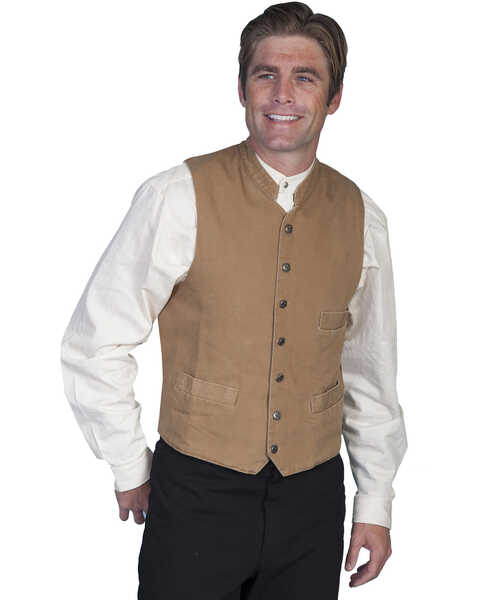 Image #1 - Rangewear by Scully Standup Round Collar Vest, Brown, hi-res