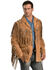 Image #1 - Scully Men's Fringed Suede Leather Coat - Tall, Buck Tan, hi-res