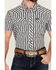 Image #3 - Panhandle Men's Southwestern Print Short Sleeve Snap Stretch Western Shirt, Black, hi-res