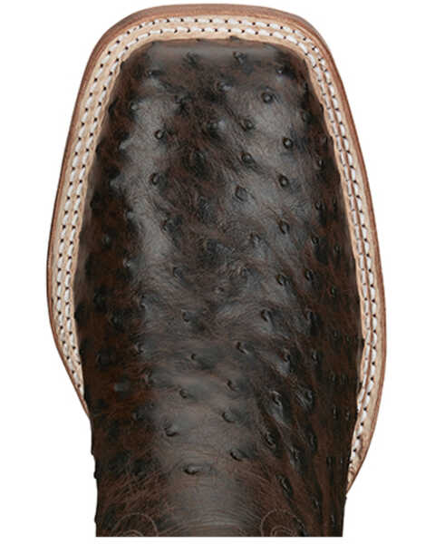 Image #6 - Tony Lama Men's Sienna Exotic Full Quill Ostrich Western Boots - Broad Square Toe, Brown, hi-res