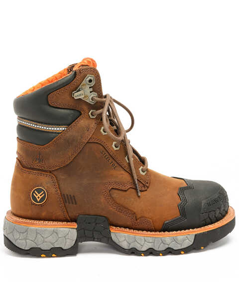 Image #4 - Hawx Men's 8" Legion Work Boots - Steel Toe, Brown, hi-res