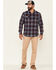 Flag & Anthem Men's Dillion Vintage Wash Plaid Long Sleeve Button Down Western Shirt , Blue, hi-res