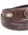 Image #3 - Cody James Men's Turquoise Stitched Longhorn Buckle Belt, Brown, hi-res