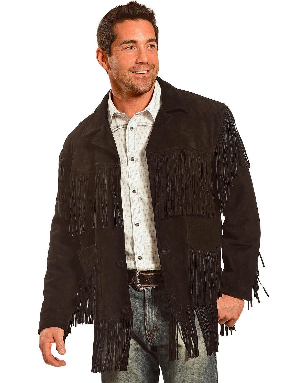 fringe jacket mens cheap