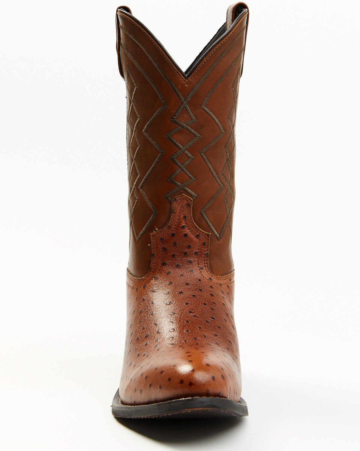 Image #4 - Laredo Men's Ostrich Print Western Boots - Round Toe, Tan, hi-res