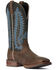 Ariat Men's Creston Western Performance Boots - Broad Square Toe, Brown, hi-res