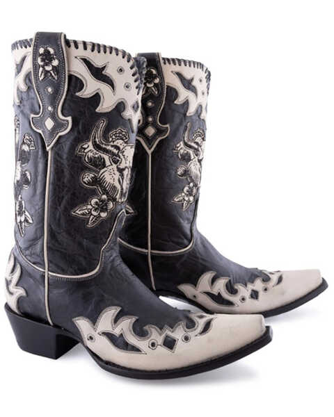 Double D by Old Gringo Women's Dead or Alive Western Boots - Snip Toe , Black, hi-res