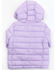 Image #3 - Urban Republic Youth Girls' Quilted Packable Puffer Hooded Jacket, Purple, hi-res