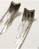 Image #3 - Wonderwest Women's Oblique Fringe Earrings, Silver, hi-res