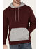 Hooey Men's Tundra Hooded Sweatshirt, Burgundy, hi-res