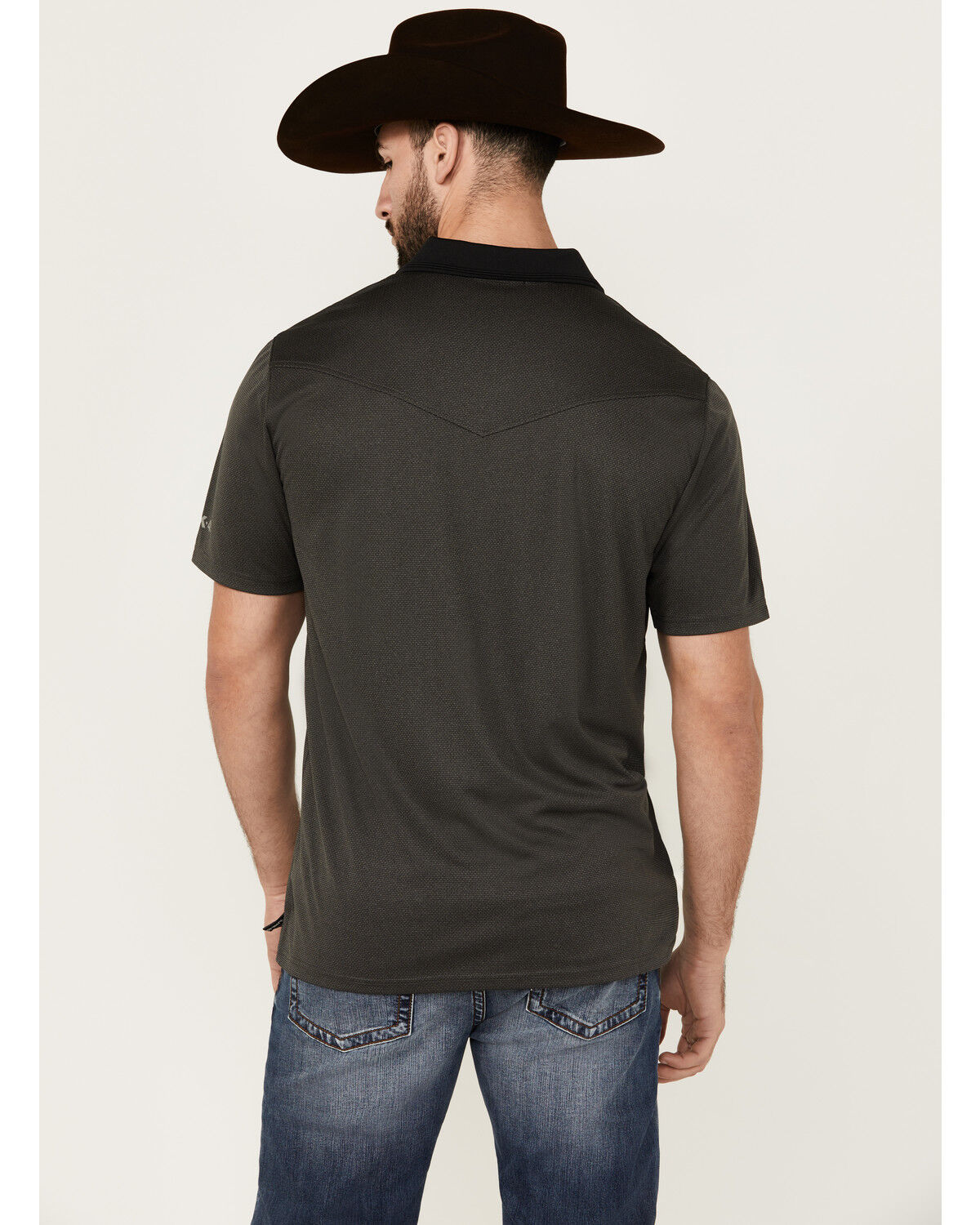 Image #4 - RANK 45® Men's Ace High Solid Short Sleeve Polo Shirt, Black, hi-res