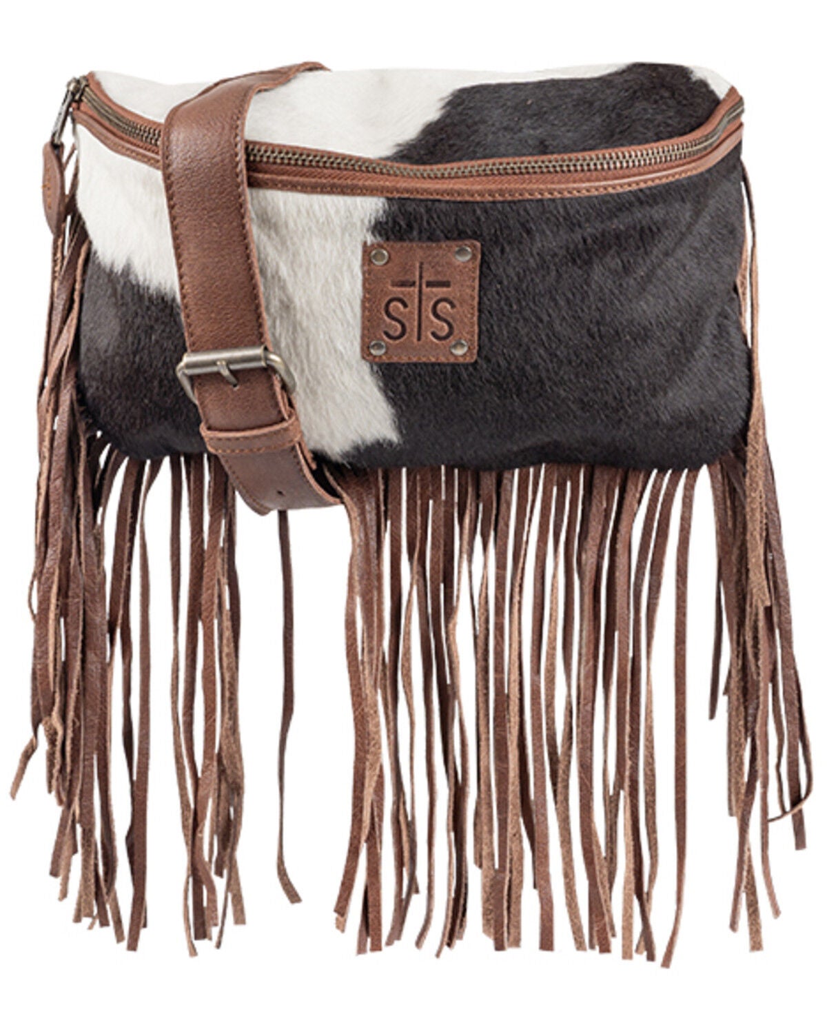 Image #1 - STS Ranchwear By Carroll Women's Indie Cowhide Hildy Belt Bag, Brown, hi-res