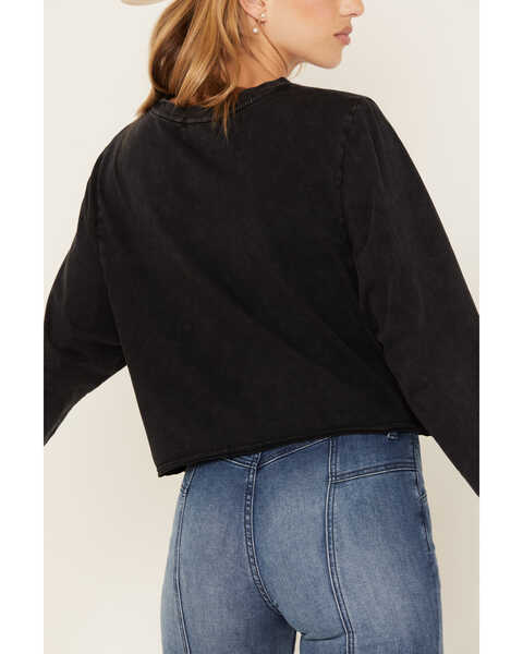 Image #3 - Rock & Roll Denim Women's Bandana Print Long Sleeve T-Shirt, Black, hi-res
