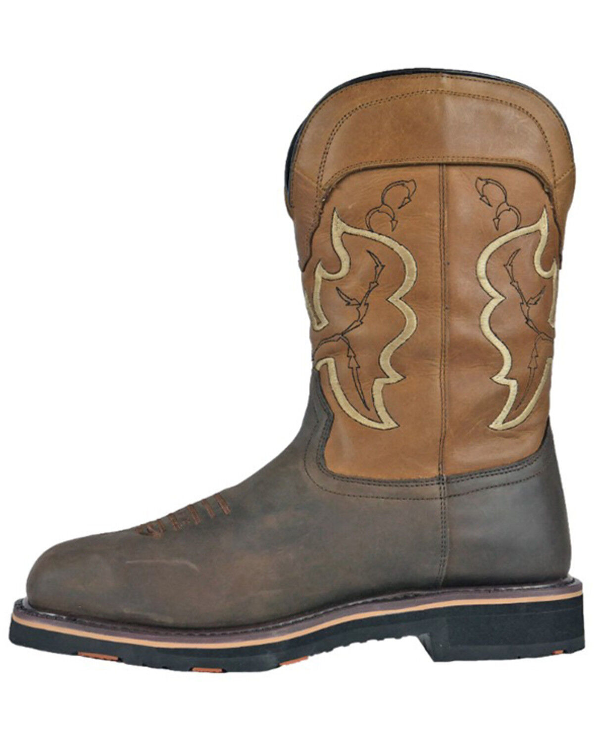 Image #3 - Hoss Men's Showdown 11" Wellington Western Work Boots - Composite Toe, Brown, hi-res