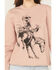 Image #3 - Wrangler Retro Women's Cowboy Crewneck, Rose, hi-res