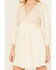 Image #3 - Yura Women's Long Sleeve Crochet Mini Dress, White, hi-res