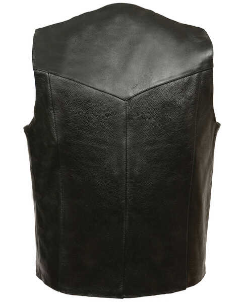 Image #2 - Milwaukee Leather Men's 4X Classic Snap Front Biker Vest, Black, hi-res