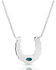 Montana Silversmiths Women's Not Shy Turquoise Horseshoe Necklace, Silver, hi-res