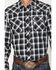 Image #3 - Wrangler Retro Men's Plaid Print Long Sleeve Snap Western Shirt - Tall, Black, hi-res