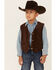 Image #1 - Scully Boys' Boar Suede Vest, Espresso, hi-res
